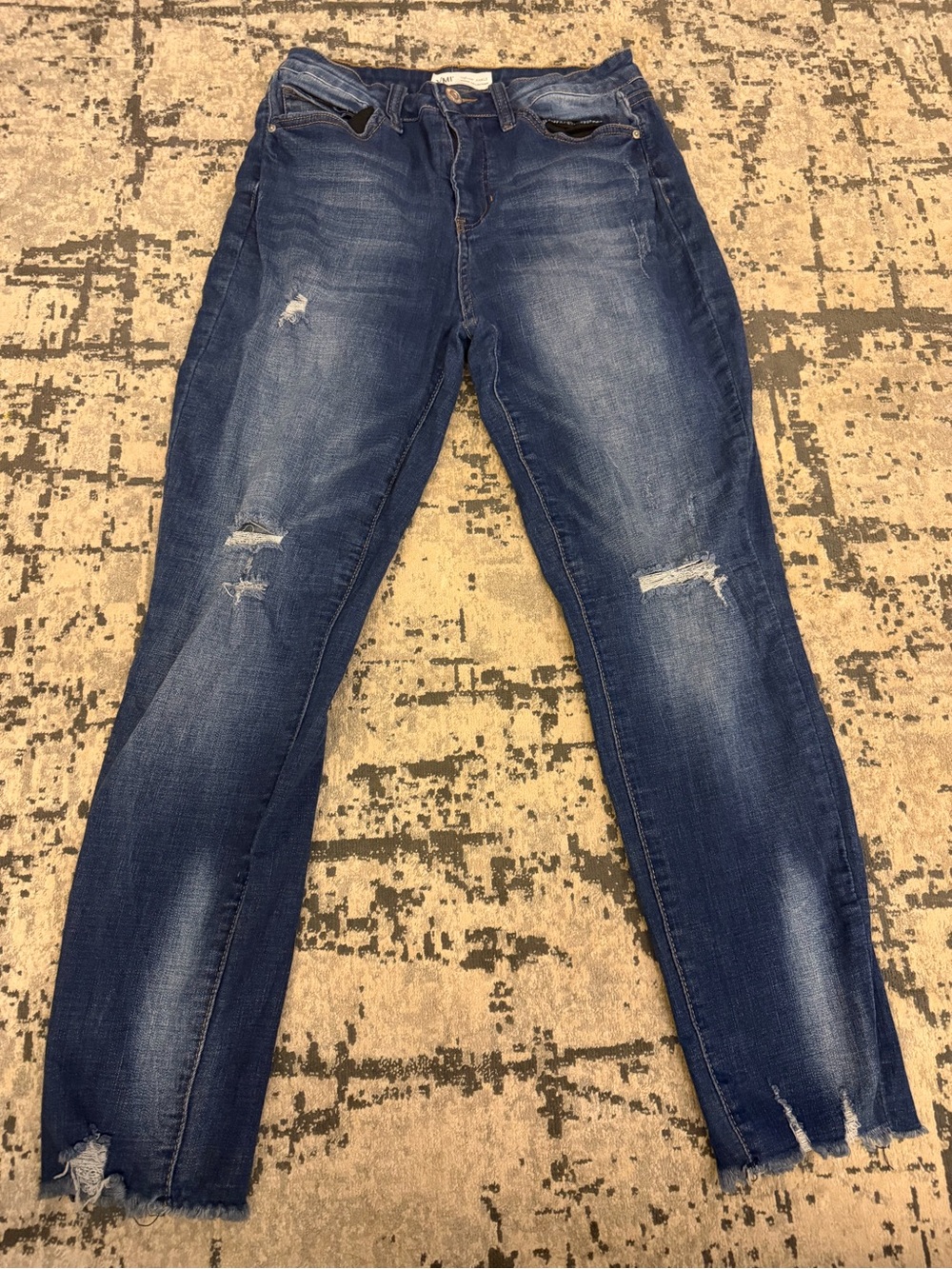 YMI Women’s Distressed Blue Denim Jeans
